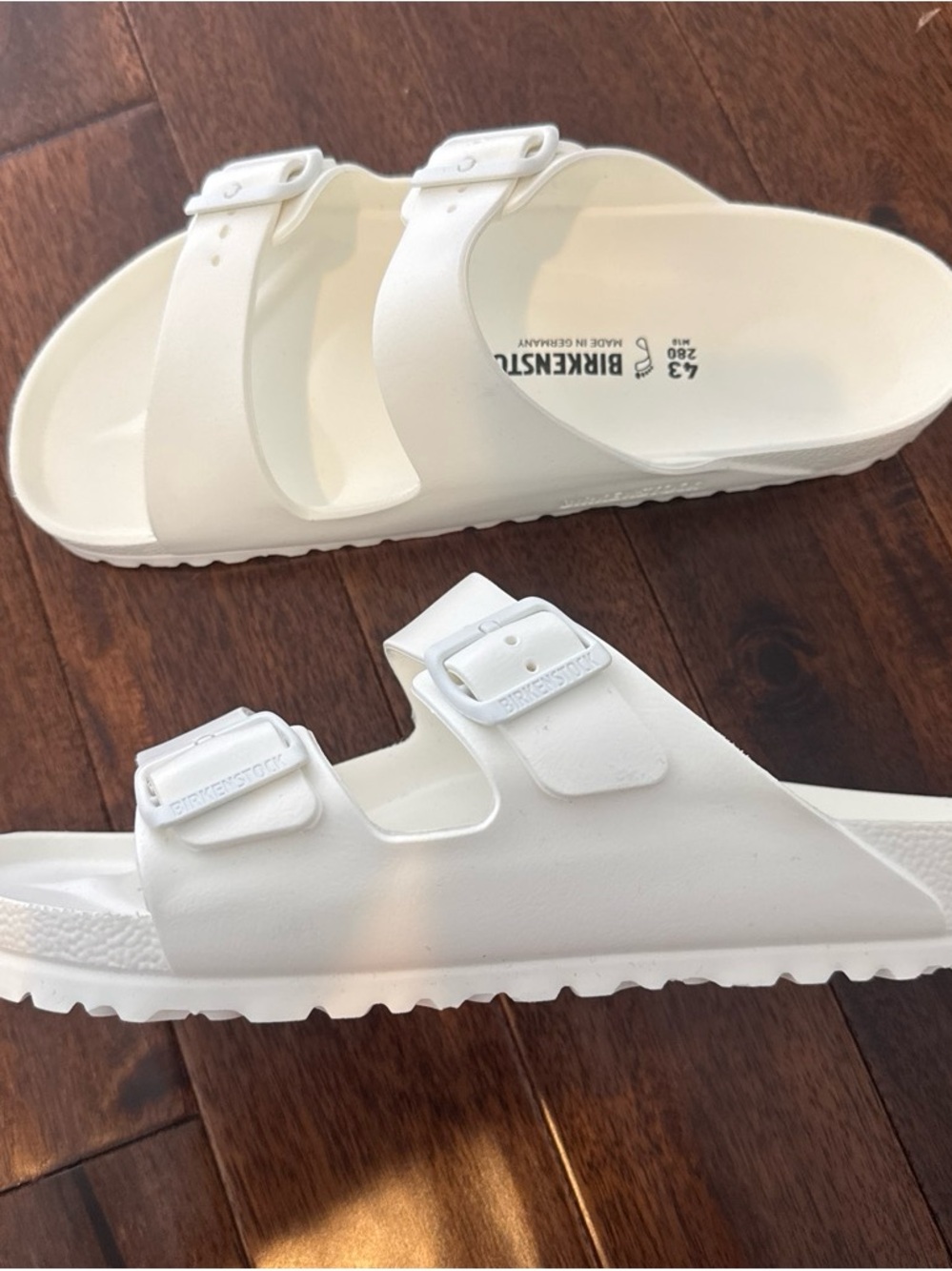 Birkenstock Arizona White Slide Sandals